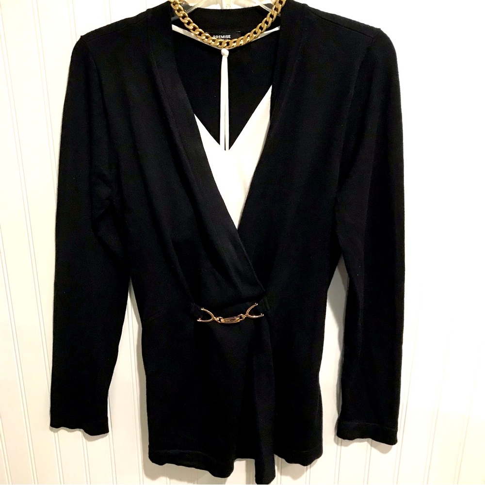 Premise Studio gold clasp cardigan